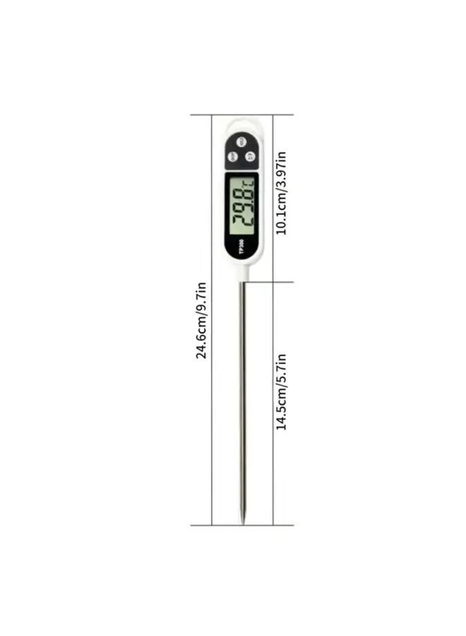 2Pcs White Digital Kitchen Thermometer For Perfectly Cooked Meals TP300 - Image 4